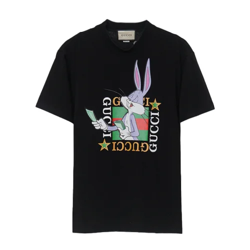 Футболка Gucci With Rabbit Print With Money "Black"