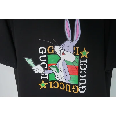 Футболка Gucci With Rabbit Print With Money "Black" фото № 6