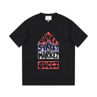 Футболка Gucci With An Inscription In The Form Of House "Black"