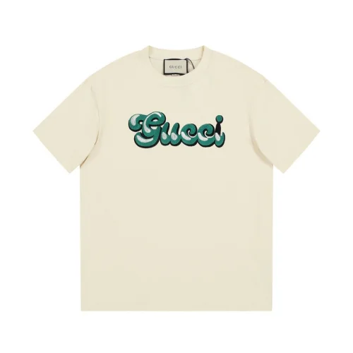 Футболка Gucci Unusual Text Logo "Cream"