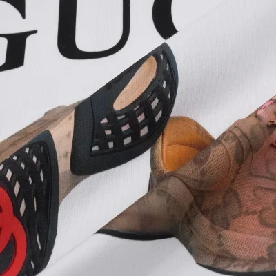 Футболка Gucci With Graphic Print Of Sneakers "White" фото № 3 Футболка Gucci With Graphic Print Of Sneakers "White" фото № 3