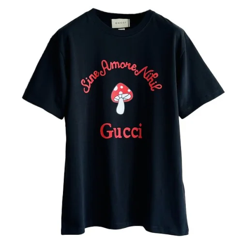 Футболка Gucci With A Fly Agaric Print "Black"