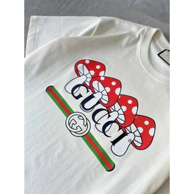Футболка Gucci Poisonous Mushroom Print "Cream" фото № 4