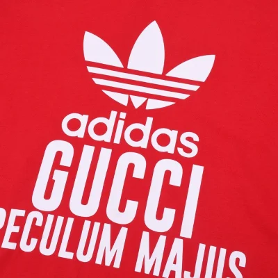 Футболка Gucci X Adidas Big Logo "Red" фото № 4