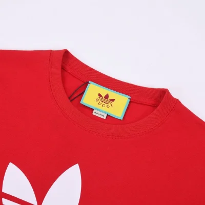 Футболка Gucci X Adidas Big Logo "Red" фото № 3