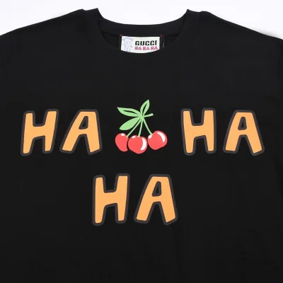 Футболка Gucci With Cherry "Black" фото № 3