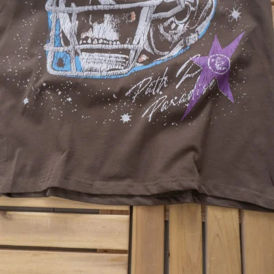 Футболка Hellstar Skull In Helmet "Brown" фото № 6