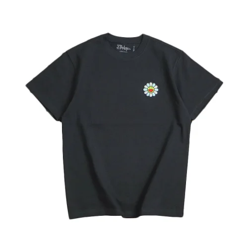 Футболка JBalvin Print Small Flower Applique Front "Black"