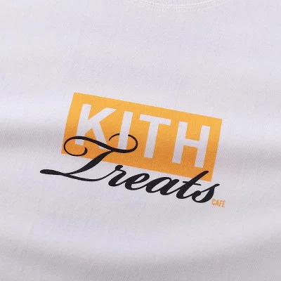 Футболка Kith Logo Treats Orange "White" фото № 4