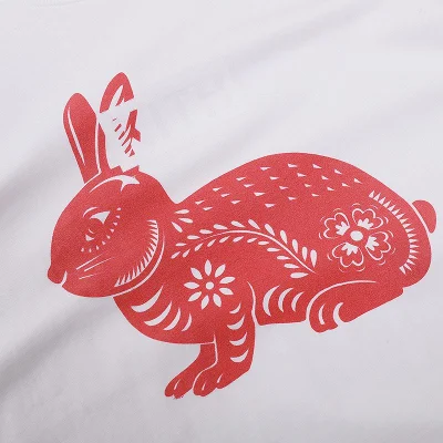 Футболка Kith Rabbit Year "White" фото № 6