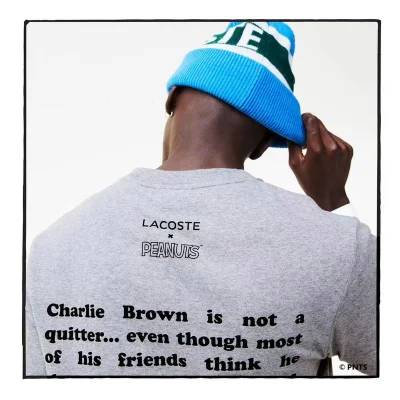 Футболка Lacoste Print of Children and Animals "Gray" фото № 5