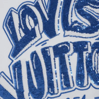 Футболка Louis Vuitton Logo Made Of Sequins "White" фото № 2