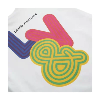 Футболка Louis Vuitton Large LV logo "White" фото № 2