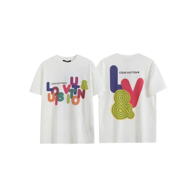 Футболка Louis Vuitton Large LV logo "White" фото № 8