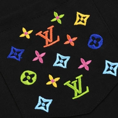 Футболка Louis Vuitton Patterned Pocket "Black" фото № 3