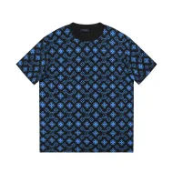 Футболка Louis Vuitton Logo Print And Patch On The Back "Black/Blue"