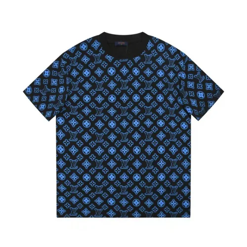 Футболка Louis Vuitton Logo Print And Patch On The Back "Black/Blue"