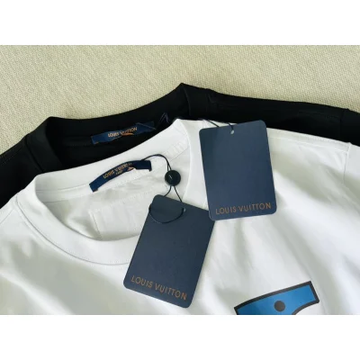 Футболка Louis Vuitton With Large Blue Print "White" фото № 6