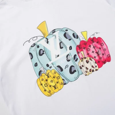 Футболка Louis Vuitton With Colored Pumpkin Print "White" фото № 2