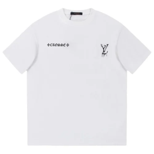 Футболка Louis Vuitton X Chrome Hearts With An Inscription And Logo "White"