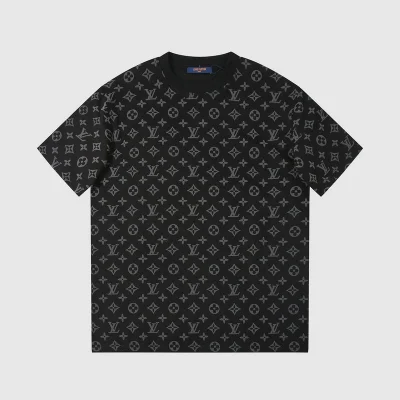 Футболка Louis Vuitton Print With Brand Logos "Black" фото № 6