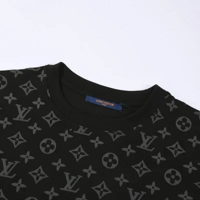 Футболка Louis Vuitton Print With Brand Logos "Black" фото № 8