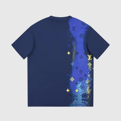 Футболка Louis Vuitton Rain Of Logos "Blue" фото № 4