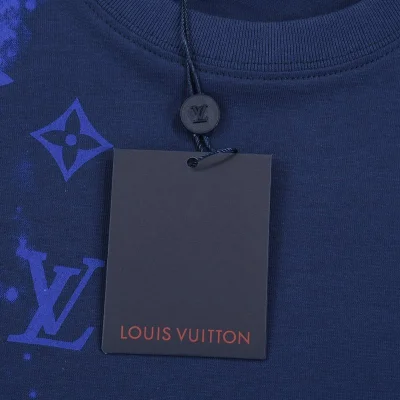 Футболка Louis Vuitton Rain Of Logos "Blue" фото № 7