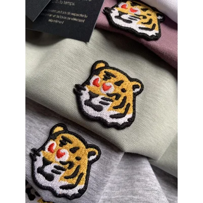 Футболка Louis Vuitton Little Cute Tiger Emblem "Gray" фото № 2