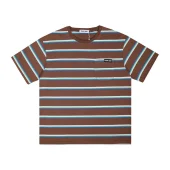 Футболка Miu Miu Horizontal Stripes "Brown"
