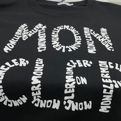 Футболка Moncler Logo From Text "Black" фото № 2