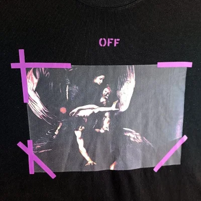 Футболка Off White Angels "Black" фото № 6