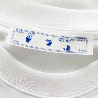 Футболка Off White Blue Volumed Logo "White" фото № 4