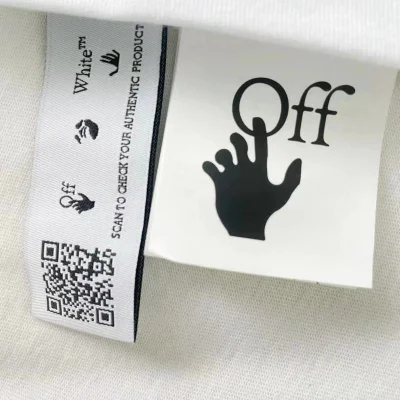 Футболка Off White Blue Volumed Logo "White" фото № 6