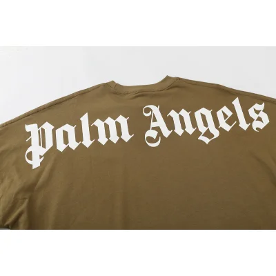 Футболка Palm Angels With The Brand Name "Brown" фото № 6
