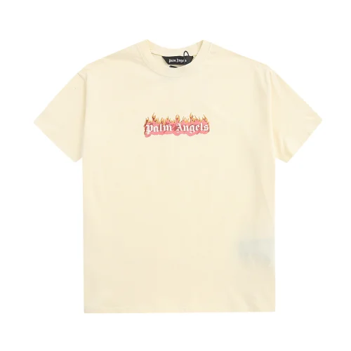 Футболка Palm Angels Fire Logo "Beige"