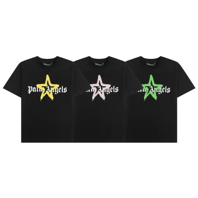 Футболка Palm Angels Logo And Star Print "Black/Green" фото № 2 Футболка Palm Angels Logo And Star Print "Black/Green" фото № 2