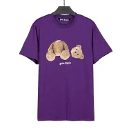 Футболка Palm Angels Print With A Plush Toy And Logo "Violet"