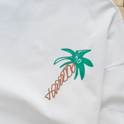 Футболка Palm Angels Palm Tree With Eyes "White" фото № 9