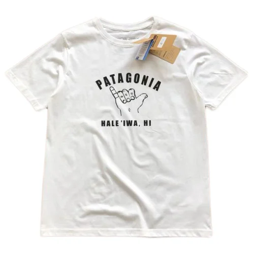 Футболка Patagonia Fingers Gesture Front Print "White"