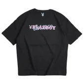 Футболка Playboy Logo And Double Inscription "Black"