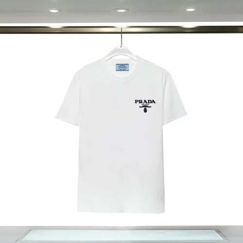 Футболка Prada With Text Logo And An Emblem On The Edge "White"