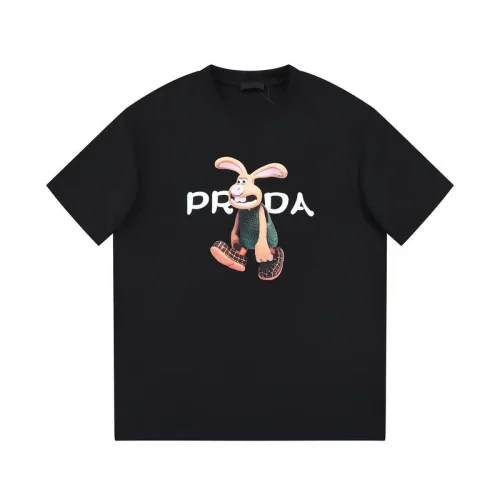 Футболка Prada Print Of Walking Rabbit "Black"