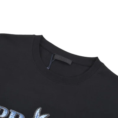 Футболка Prada With Text Logo Made Of Rhinestones "Black" фото № 5