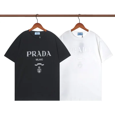 Футболка Prada Classic With A Coat Of Arms "White" фото № 2