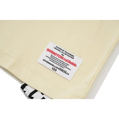 Футболка Rrr123 With Creative Print And Text "Cream" фото № 3