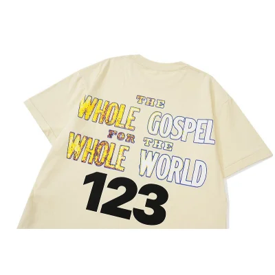 Футболка Rrr123 With Creative Print And Text "Cream" фото № 9