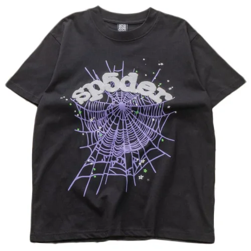 Футболка Sp5der Web And Logo Inscription "Black"