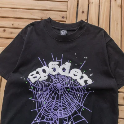 Футболка Sp5der Web And Logo Inscription "Black" фото № 2