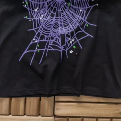 Футболка Sp5der Web And Logo Inscription "Black" фото № 3